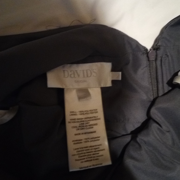 Davids Bridal Versa Size 2 Pewter Prom Bridesmaid - Picture 5 of 7